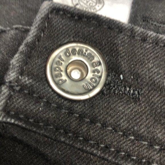LIKE NEW PAPER DENIM & CLOTH BLACK HIGH-RISE SLIM STRAIGHT JEANS 30x30 ⭐️ - Picture 10 of 10